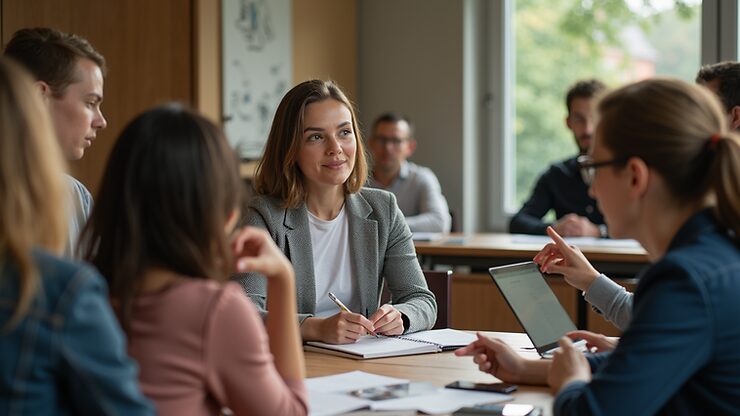 Wide angle view of a community group engaging in an outreach program